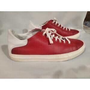 Calpierre Red and White Leather shoes.s54
